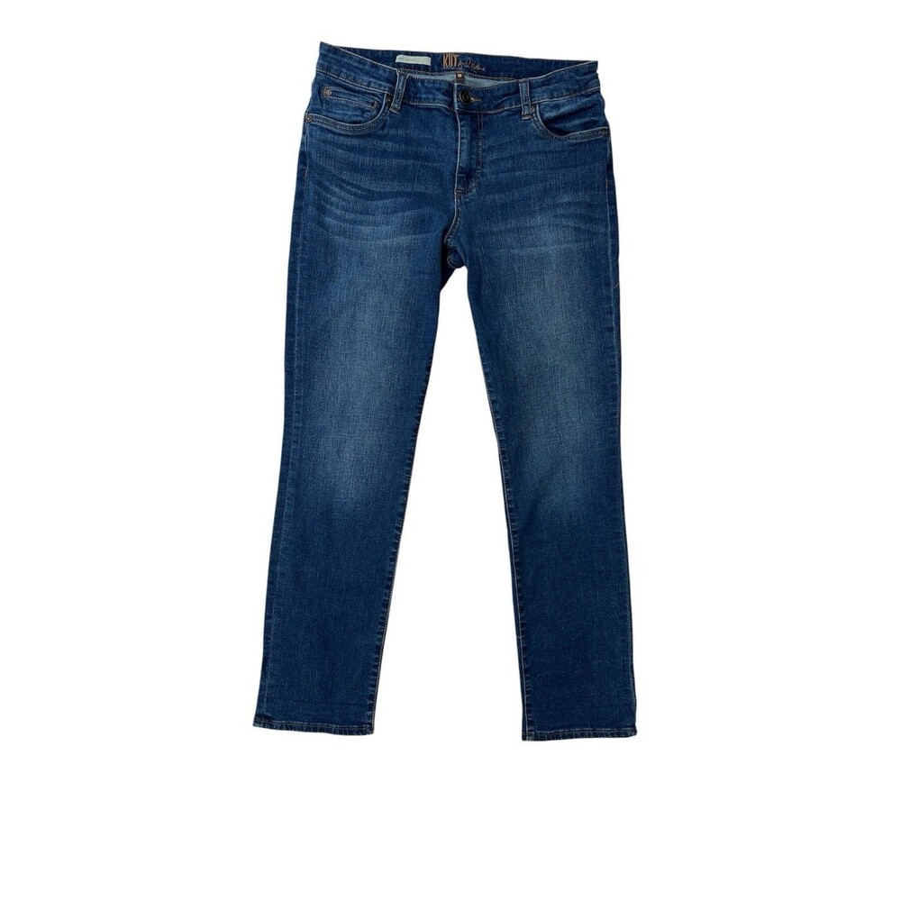 Kut From The Kloth Katy Boyfriend Jeans Womens 10 Blue Stretch Straight Leg